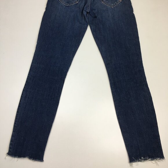 MOTHER Girl Crush Wash The Looker Ankle Fray Hem 5 Pocket Logo Hardware Jeans - Picture 13 of 16